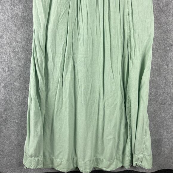 Free People String Of Hearts Maxi Dress Womens Small Green Smocked Boho Peasant - Picture 13 of 16